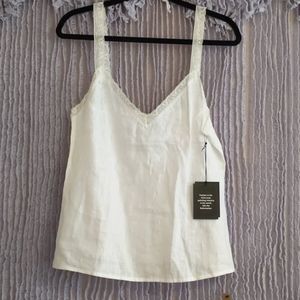Reformation Emmie White Linen top NWT